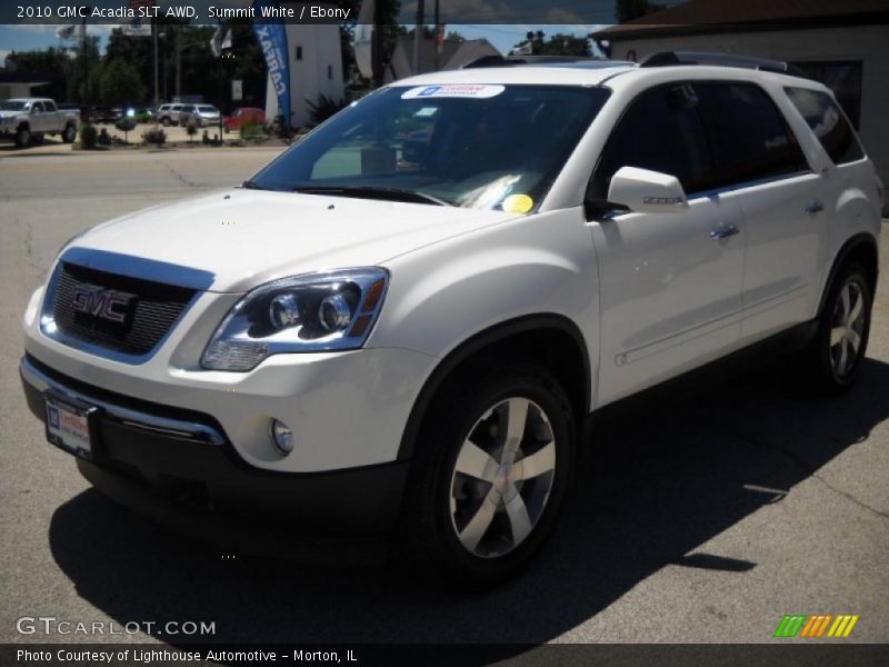 Summit White / Ebony 2010 GMC Acadia SLT AWD