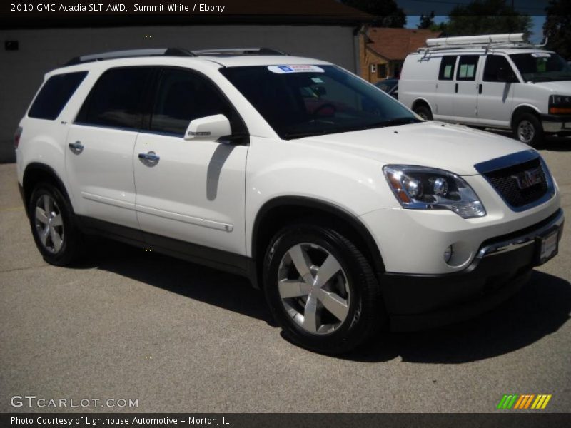 Summit White / Ebony 2010 GMC Acadia SLT AWD