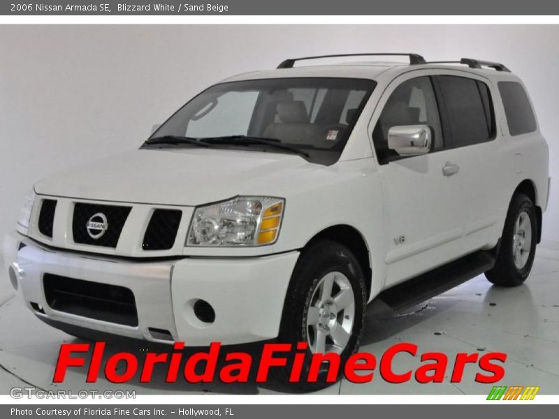Blizzard White / Sand Beige 2006 Nissan Armada SE