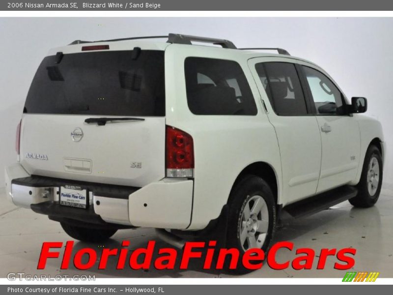 Blizzard White / Sand Beige 2006 Nissan Armada SE
