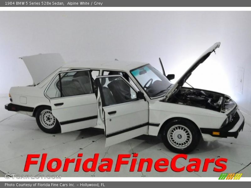 Alpine White / Grey 1984 BMW 5 Series 528e Sedan