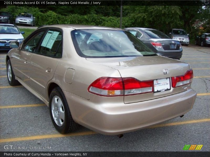 Naples Gold Metallic / Ivory 2001 Honda Accord EX V6 Sedan