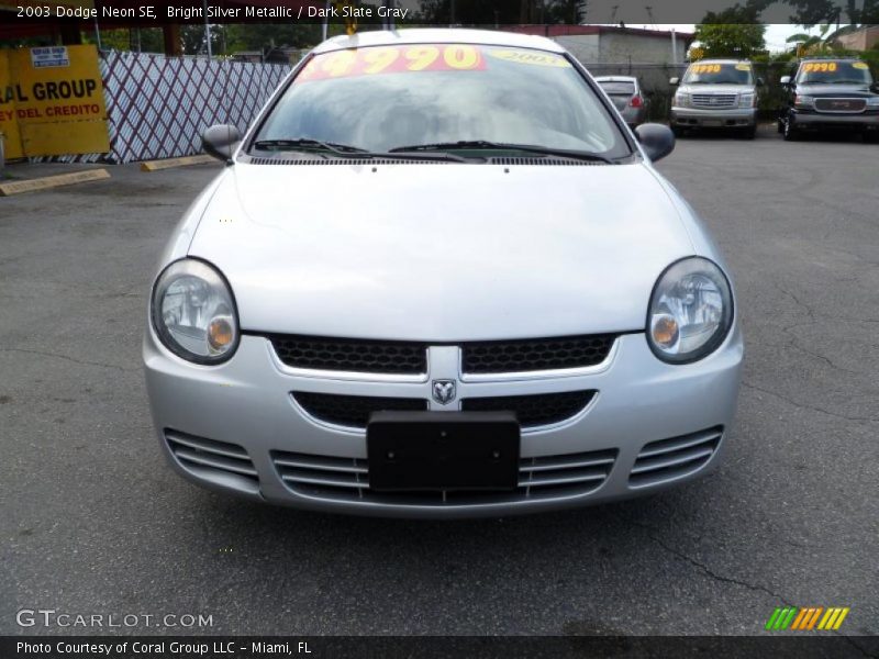 Bright Silver Metallic / Dark Slate Gray 2003 Dodge Neon SE