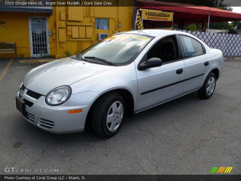 Bright Silver Metallic / Dark Slate Gray 2003 Dodge Neon SE