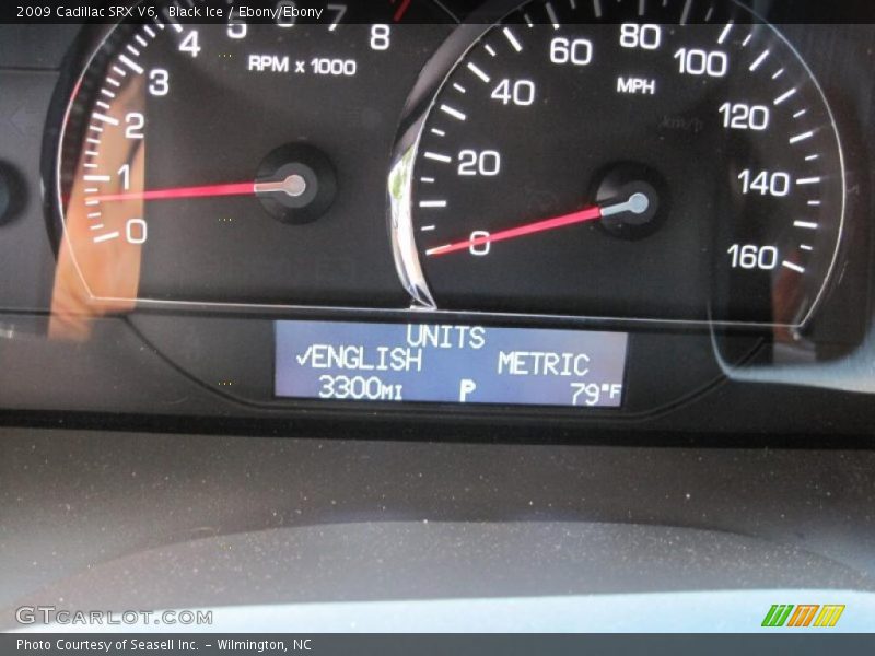 Black Ice / Ebony/Ebony 2009 Cadillac SRX V6