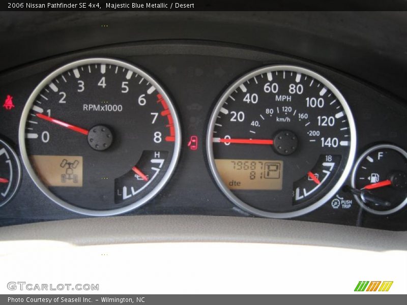 Majestic Blue Metallic / Desert 2006 Nissan Pathfinder SE 4x4