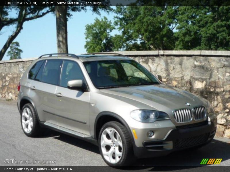 Platinum Bronze Metallic / Sand Beige 2007 BMW X5 4.8i