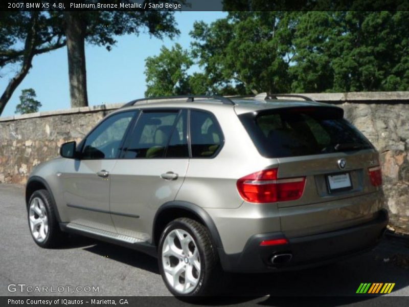 Platinum Bronze Metallic / Sand Beige 2007 BMW X5 4.8i