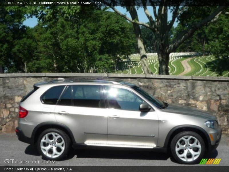 Platinum Bronze Metallic / Sand Beige 2007 BMW X5 4.8i