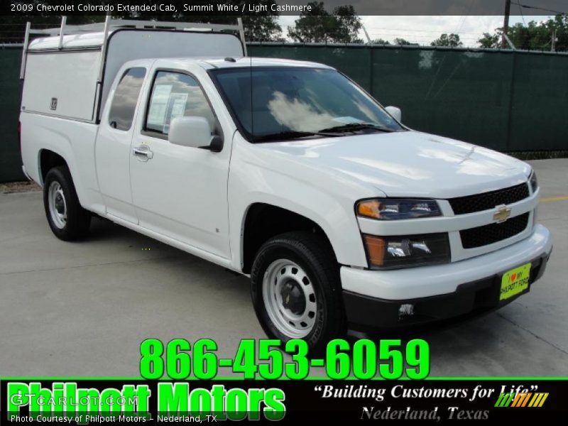 Summit White / Light Cashmere 2009 Chevrolet Colorado Extended Cab