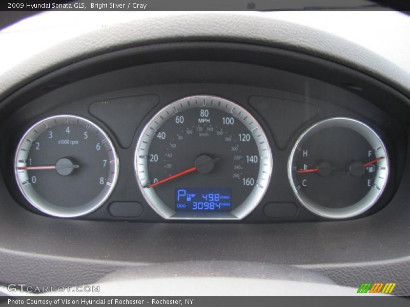 Bright Silver / Gray 2009 Hyundai Sonata GLS