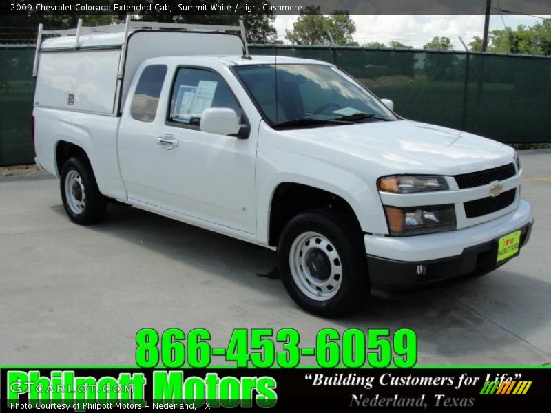 Summit White / Light Cashmere 2009 Chevrolet Colorado Extended Cab