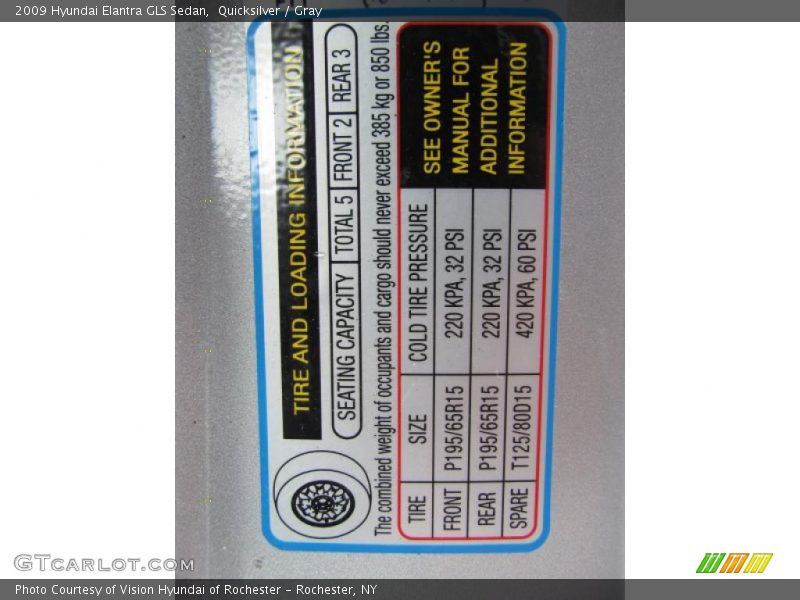 Quicksilver / Gray 2009 Hyundai Elantra GLS Sedan