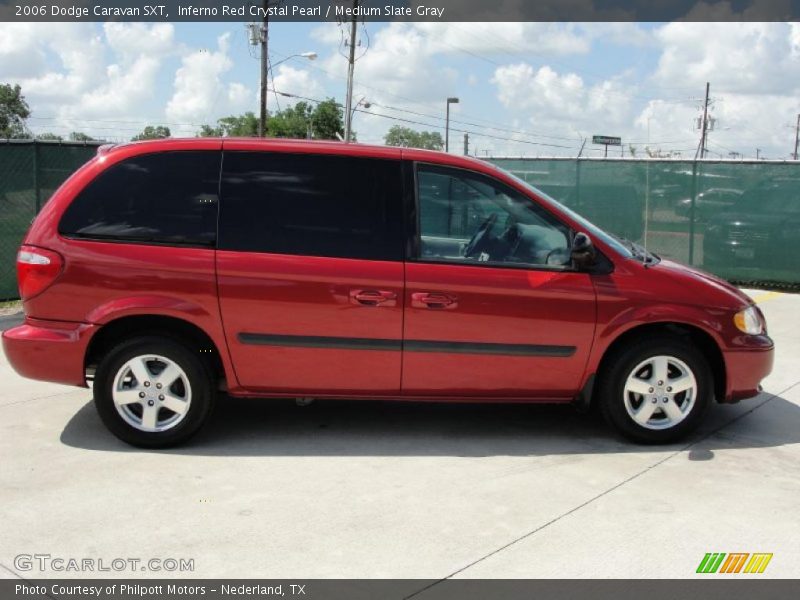 Inferno Red Crystal Pearl / Medium Slate Gray 2006 Dodge Caravan SXT