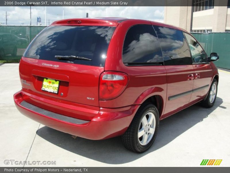 Inferno Red Crystal Pearl / Medium Slate Gray 2006 Dodge Caravan SXT