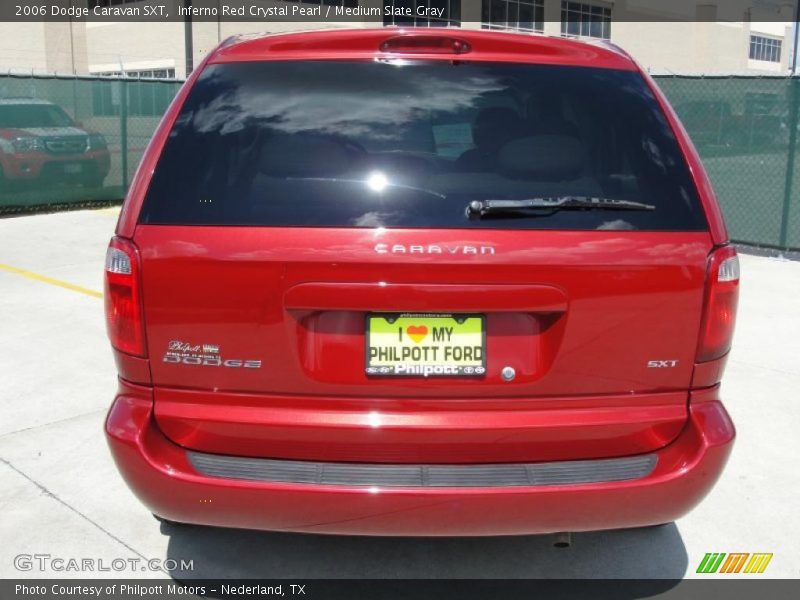 Inferno Red Crystal Pearl / Medium Slate Gray 2006 Dodge Caravan SXT