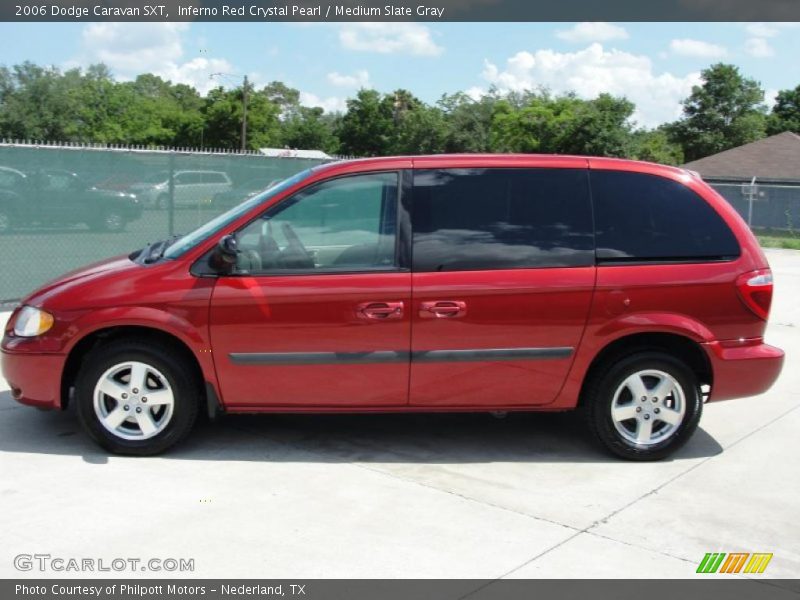 Inferno Red Crystal Pearl / Medium Slate Gray 2006 Dodge Caravan SXT