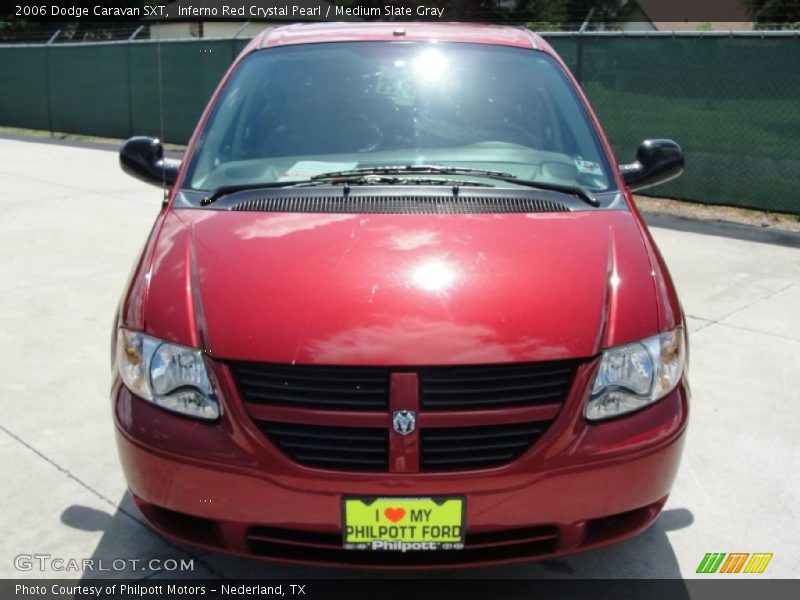 Inferno Red Crystal Pearl / Medium Slate Gray 2006 Dodge Caravan SXT