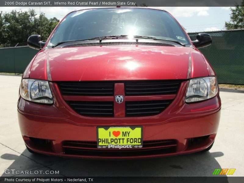Inferno Red Crystal Pearl / Medium Slate Gray 2006 Dodge Caravan SXT