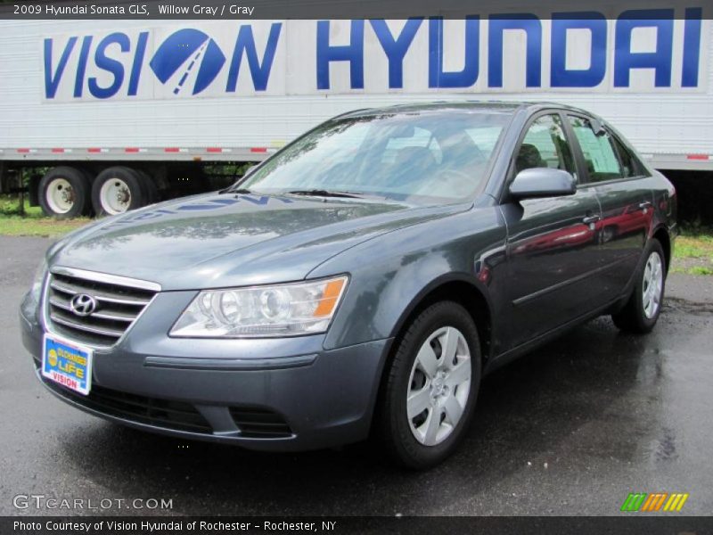 Willow Gray / Gray 2009 Hyundai Sonata GLS