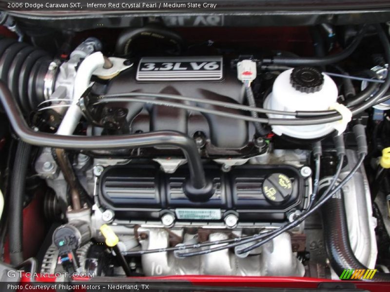Inferno Red Crystal Pearl / Medium Slate Gray 2006 Dodge Caravan SXT