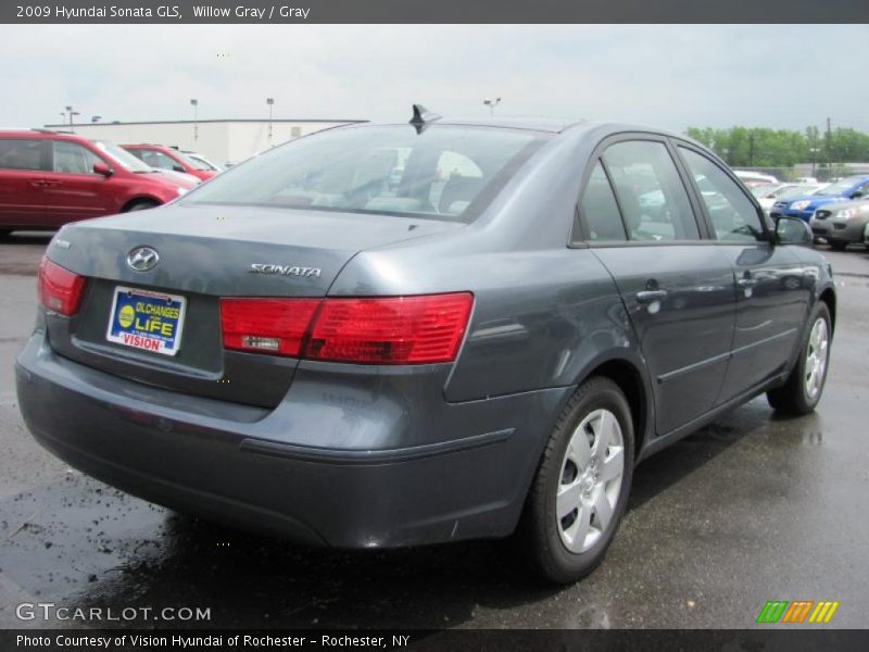 Willow Gray / Gray 2009 Hyundai Sonata GLS