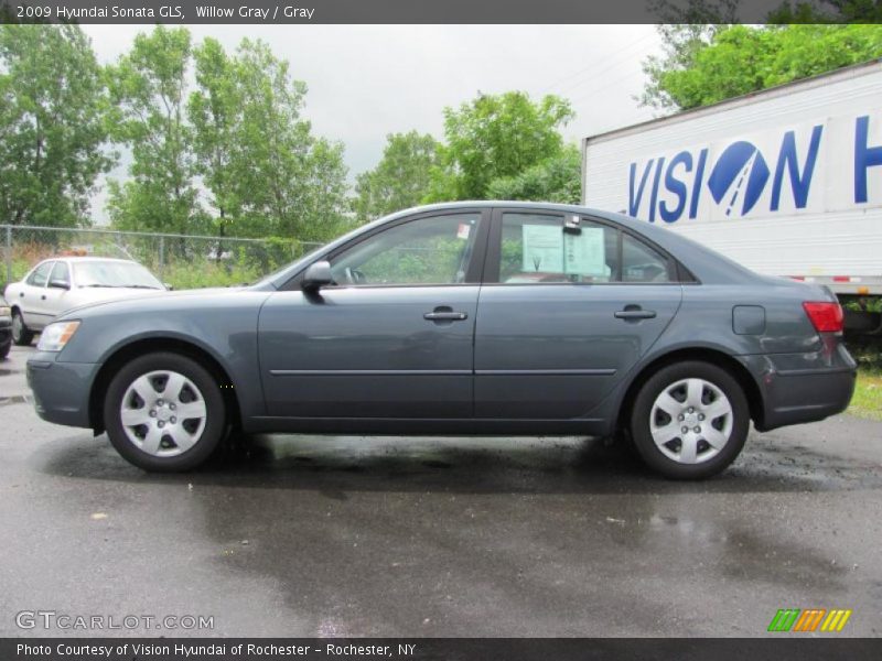 Willow Gray / Gray 2009 Hyundai Sonata GLS