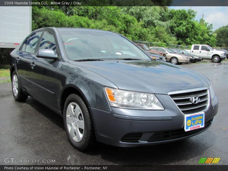 Willow Gray / Gray 2009 Hyundai Sonata GLS