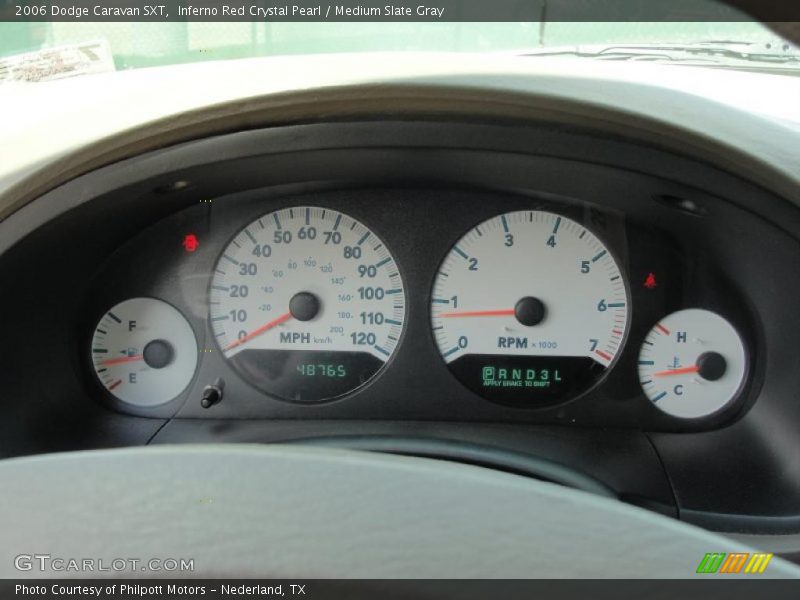 Inferno Red Crystal Pearl / Medium Slate Gray 2006 Dodge Caravan SXT