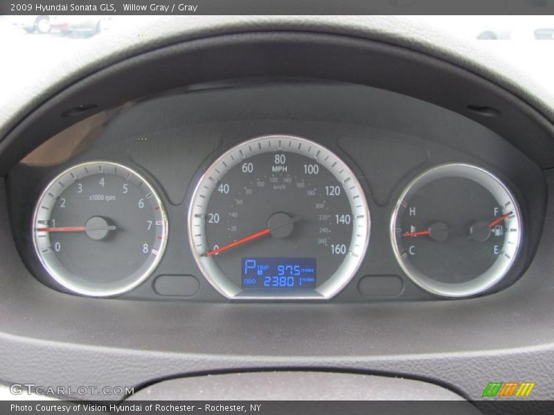 Willow Gray / Gray 2009 Hyundai Sonata GLS