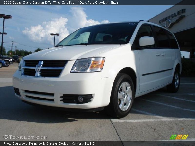 White Gold Pearl / Dark Slate Gray/Light Shale 2010 Dodge Grand Caravan SXT