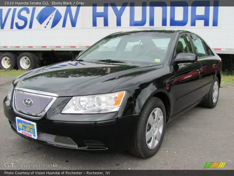 Ebony Black / Gray 2010 Hyundai Sonata GLS