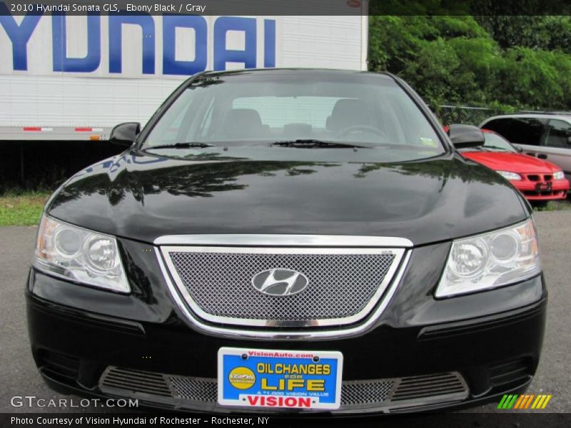 Ebony Black / Gray 2010 Hyundai Sonata GLS