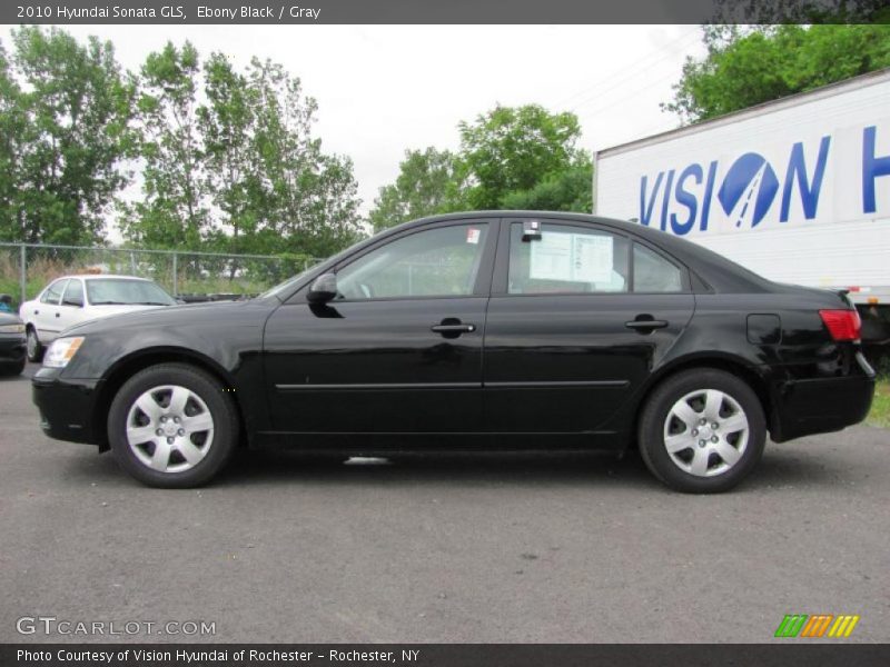 Ebony Black / Gray 2010 Hyundai Sonata GLS