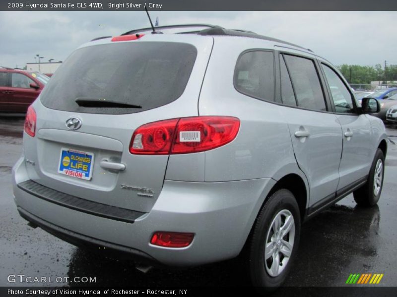 Bright Silver / Gray 2009 Hyundai Santa Fe GLS 4WD