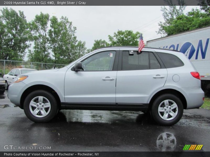 Bright Silver / Gray 2009 Hyundai Santa Fe GLS 4WD