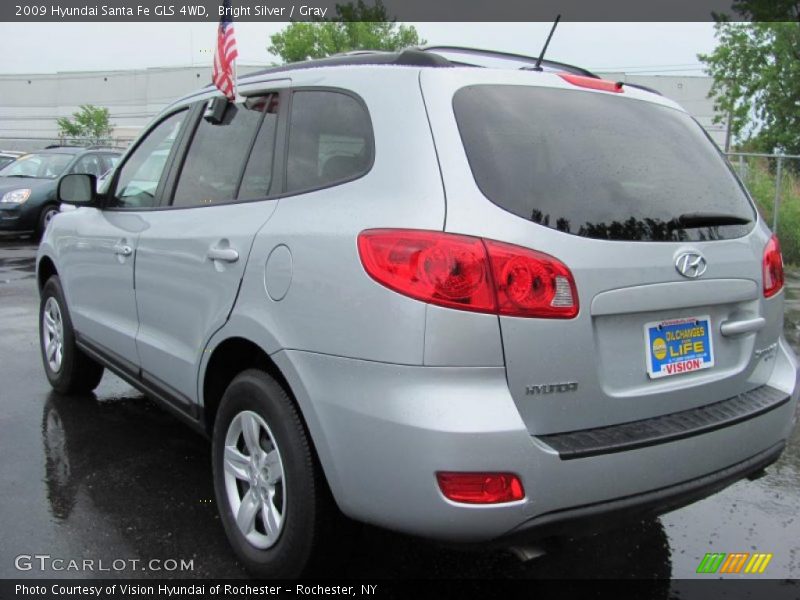 Bright Silver / Gray 2009 Hyundai Santa Fe GLS 4WD