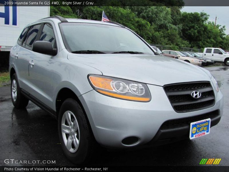 Bright Silver / Gray 2009 Hyundai Santa Fe GLS 4WD