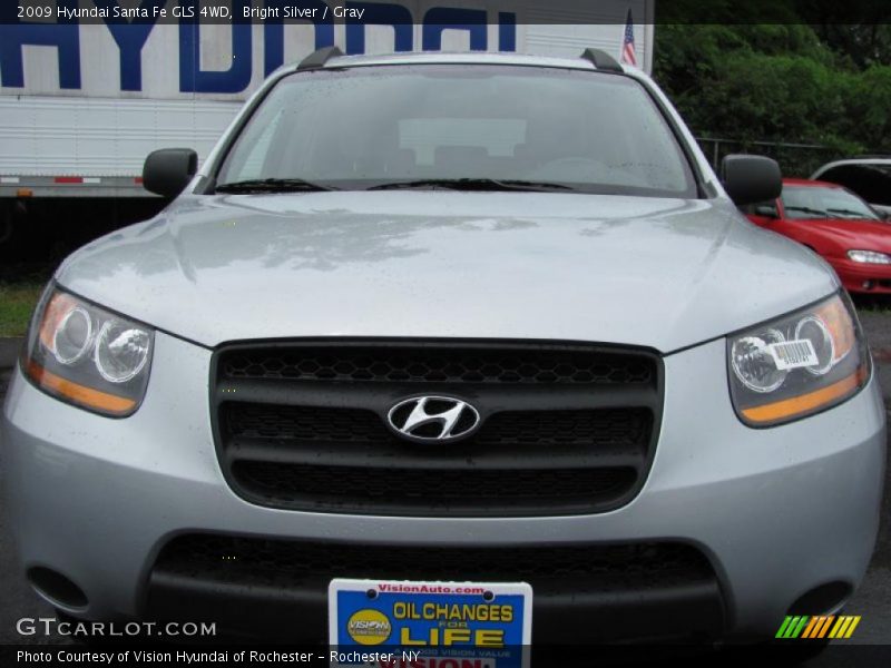 Bright Silver / Gray 2009 Hyundai Santa Fe GLS 4WD