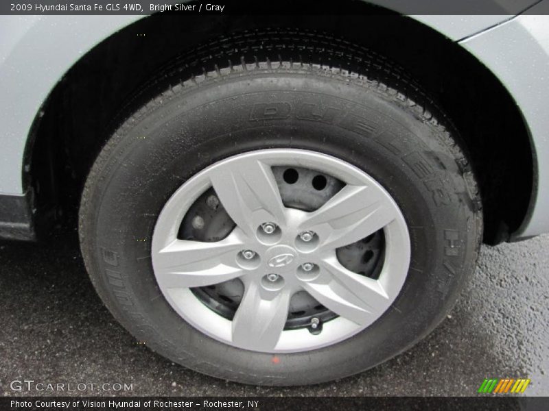 Bright Silver / Gray 2009 Hyundai Santa Fe GLS 4WD