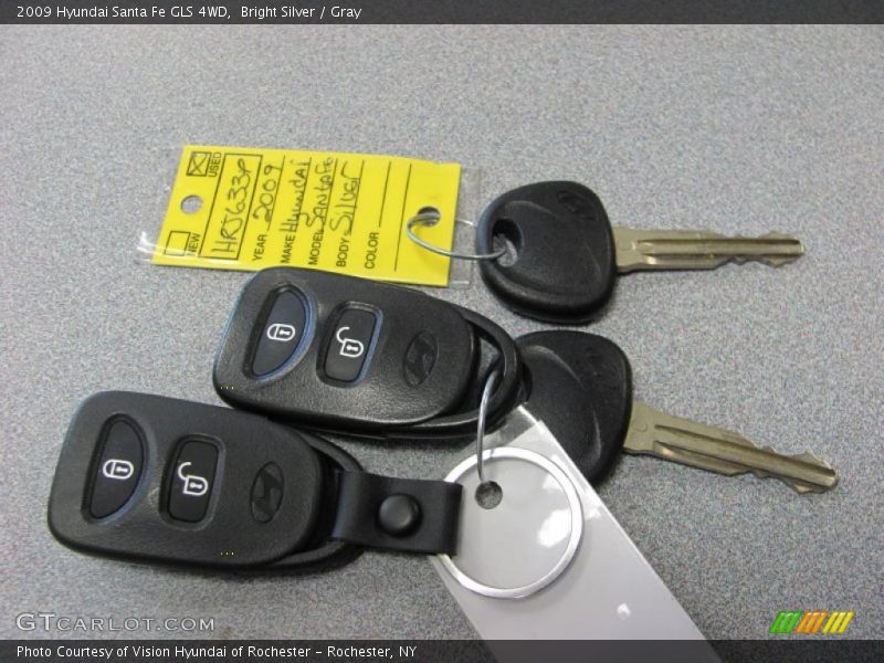 Bright Silver / Gray 2009 Hyundai Santa Fe GLS 4WD