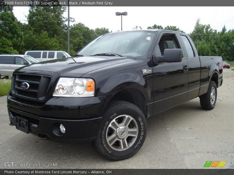 Black / Medium Flint Grey 2008 Ford F150 STX SuperCab 4x4