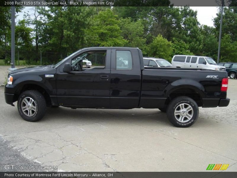 Black / Medium Flint Grey 2008 Ford F150 STX SuperCab 4x4