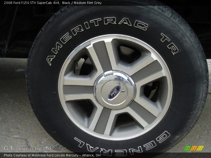 Black / Medium Flint Grey 2008 Ford F150 STX SuperCab 4x4