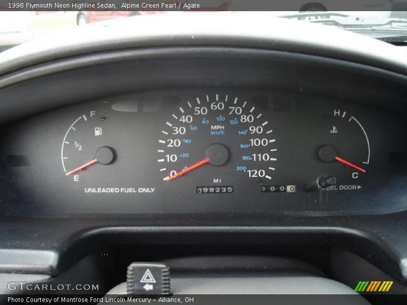 Alpine Green Pearl / Agate 1998 Plymouth Neon Highline Sedan