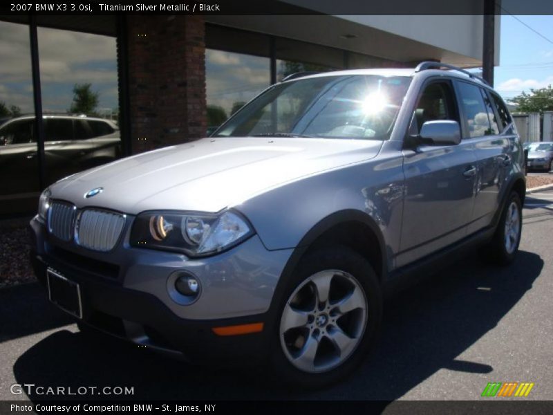 Titanium Silver Metallic / Black 2007 BMW X3 3.0si