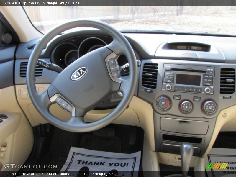 Midnight Gray / Beige 2009 Kia Optima LX