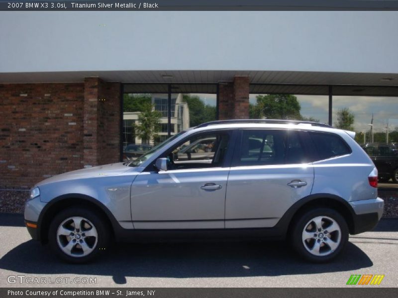 Titanium Silver Metallic / Black 2007 BMW X3 3.0si