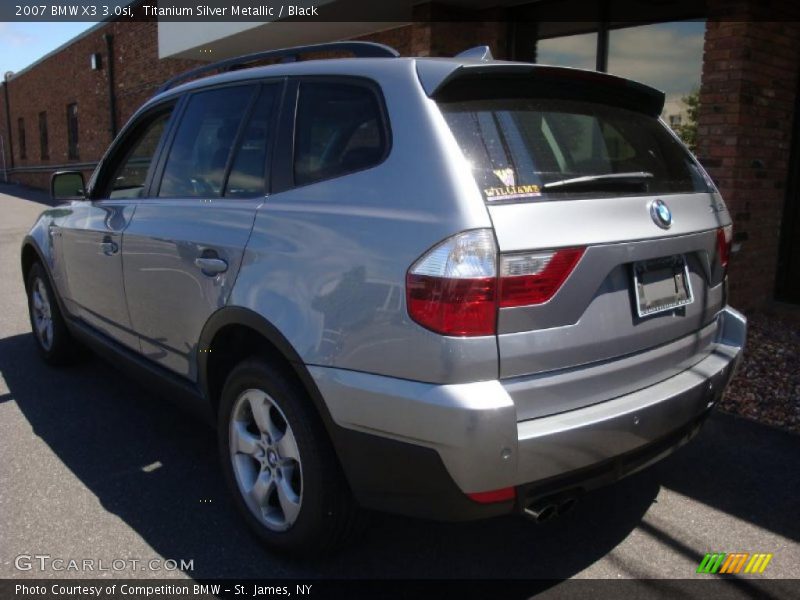 Titanium Silver Metallic / Black 2007 BMW X3 3.0si