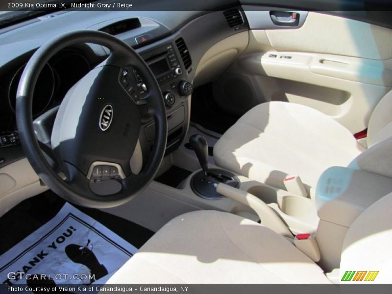 Midnight Gray / Beige 2009 Kia Optima LX